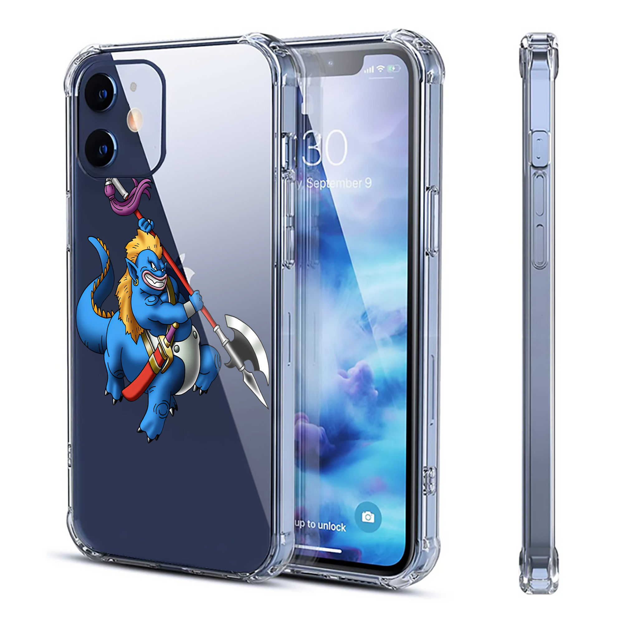 （画像用） ドラゴンクエスト Doragon Kuesuto Dragon Quest 【iPhone 12シリーズ対応】透明スマホケース（クリアソフトケース）